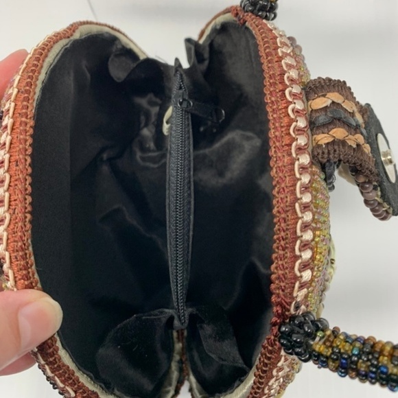 Beaded Boho Bag Evening Handbag Seashells Stones - Picture 6 of 9